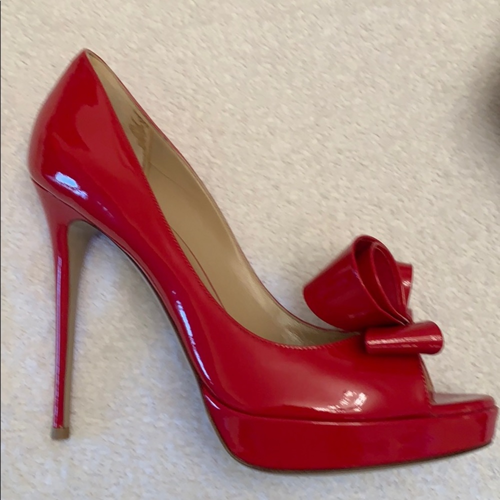 Valentino Red Patent Leather Heels 39.5 NWOT